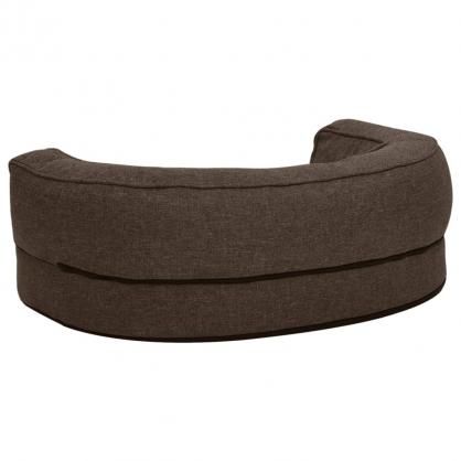 Ergonomisk hundbdd hundmadrass 60x42 cm linnelook fleece brun , hemmetshjarta.se