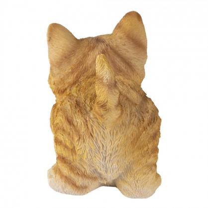 Dekoration Figur Djur Katt 19x8x10 Cm Brun Beige Polyresin , hemmetshjarta.se