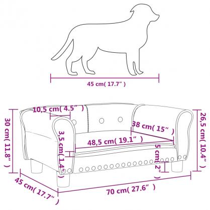 Hundbdd sammet 70x45x30 cm svart , hemmetshjarta.se