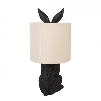 Bordslampa Kanin  20x43 cm Svart Beige Polyresin , hemmetshjarta.se