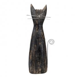 Dekoration Figur Djur Katt 31 Cm Svart trä , hemmetshjarta.se