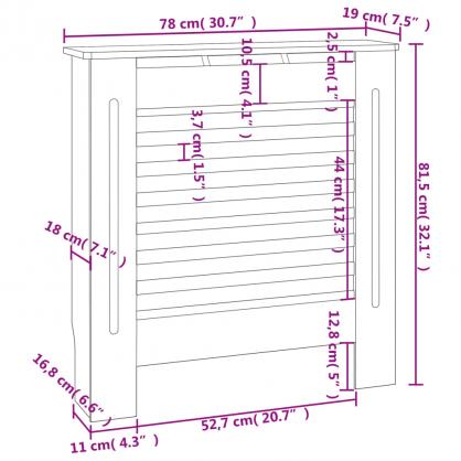 Elementskydd Gr 78x19x81,5 cm MDF , hemmetshjarta.se