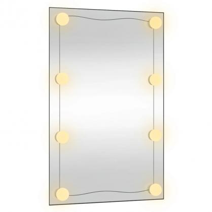 Vggspegel med LED-belysning 40x60 cm glas rektangulr , hemmetshjarta.se