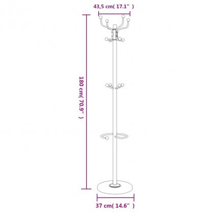 Kldhngare Kldstllning med paraplystll vit 180 cm jrn , hemmetshjarta.se