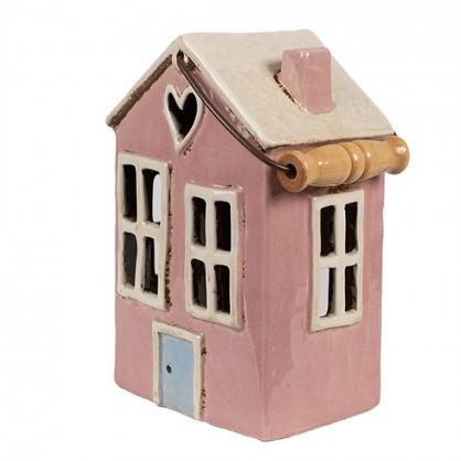 Vrmeljushllare Hus 16x11x21 cm Rosa Beige Keramik , hemmetshjarta.se