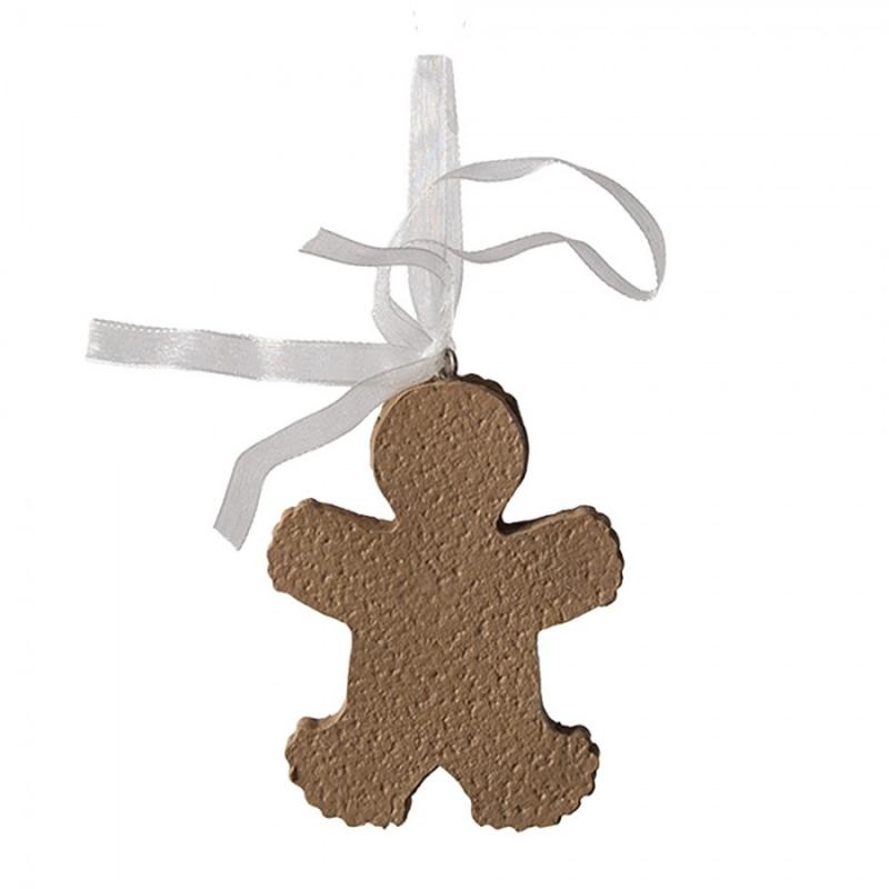 Juldekoration 3-pack Pepparkaksgubbe 6x1x8 Cm Brun polyresin , hemmetshjarta.se