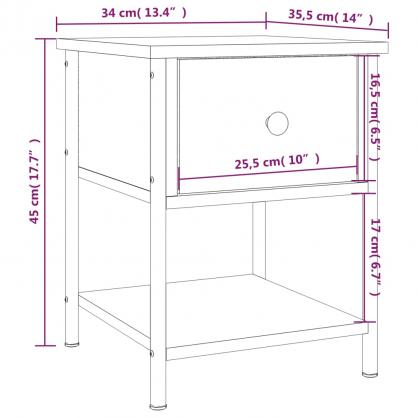 Sngbord Nattduksbord svart 34x35,5x45 cm , hemmetshjarta.se