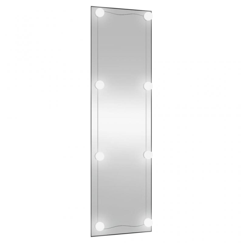 Vggspegel med LED-belysning 30x100 cm glas rektangulr , hemmetshjarta.se