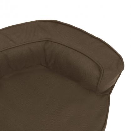 Ergonomisk hundbdd hundmadrass 60x42 cm linnelook brun , hemmetshjarta.se