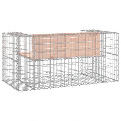 Trdgrdsbnk gabion-design 143x71x65,5 cm massivt douglastr , hemmetshjarta.se