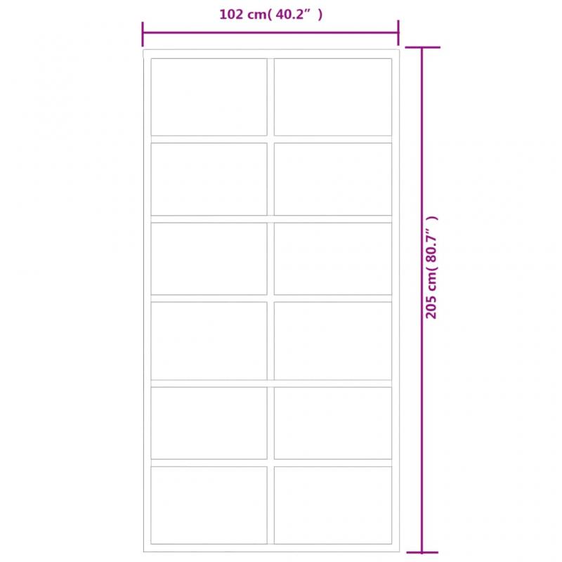 Skjutdrr ESG-glas och aluminium 102x205 cm svart , hemmetshjarta.se