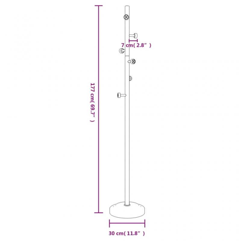 Kldhngare svart 177 cm pulverlackerat jrn , hemmetshjarta.se