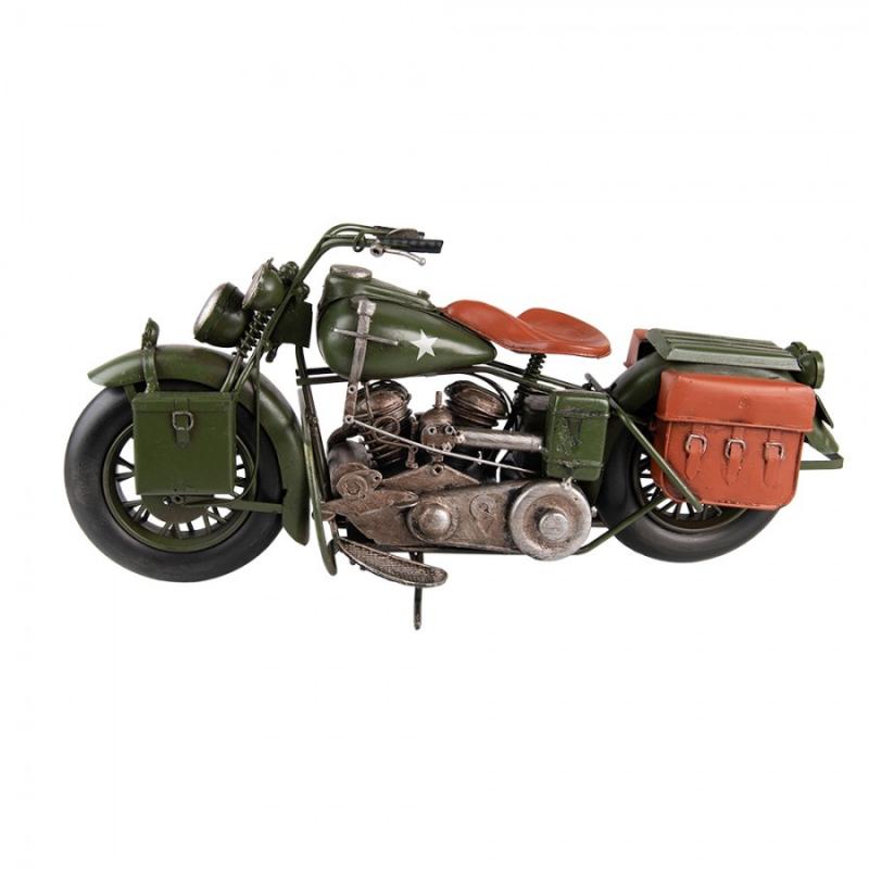 Dekoration Figur Metalldekoration Motorcykel 38x15x19 Cm Grnt jrn , hemmetshjarta.se