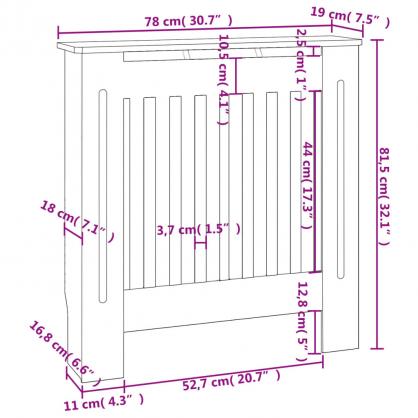 Elementskydd Gr 78x19x81,5 cm MDF , hemmetshjarta.se