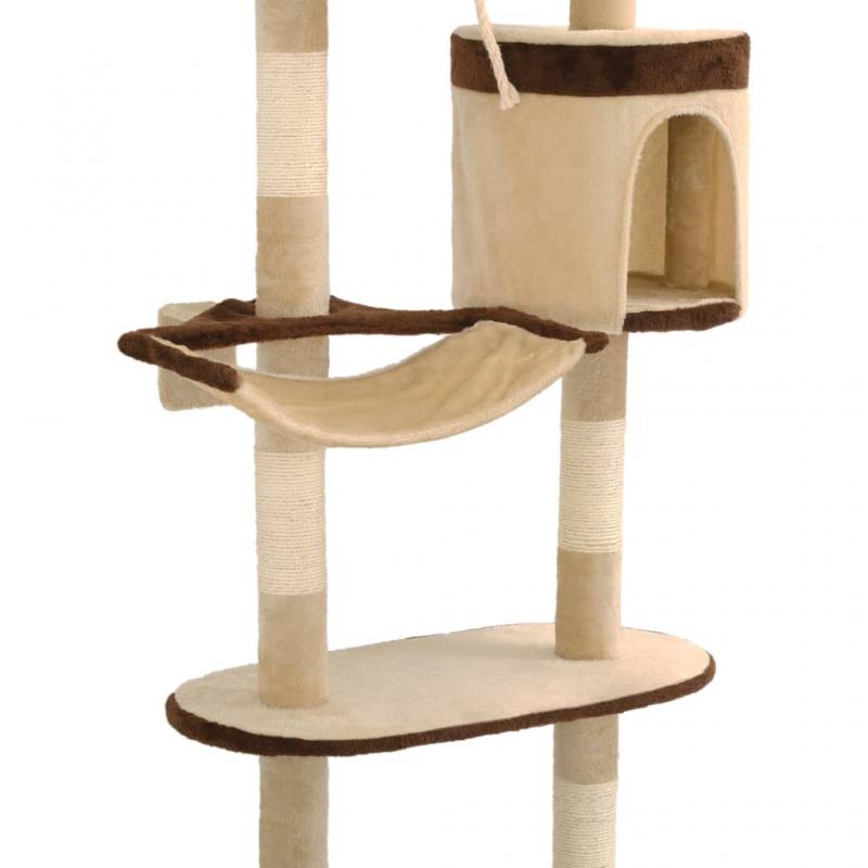 Kattmbel Kattrd Vggmonterad med klspelare i sisal 194 cm beige & brun , hemmetshjarta.se