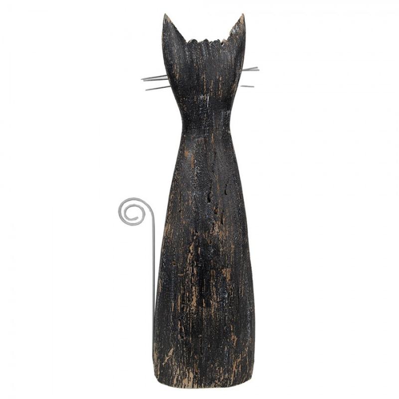 Dekoration Figur Djur Katt 31 Cm Svart tr , hemmetshjarta.se