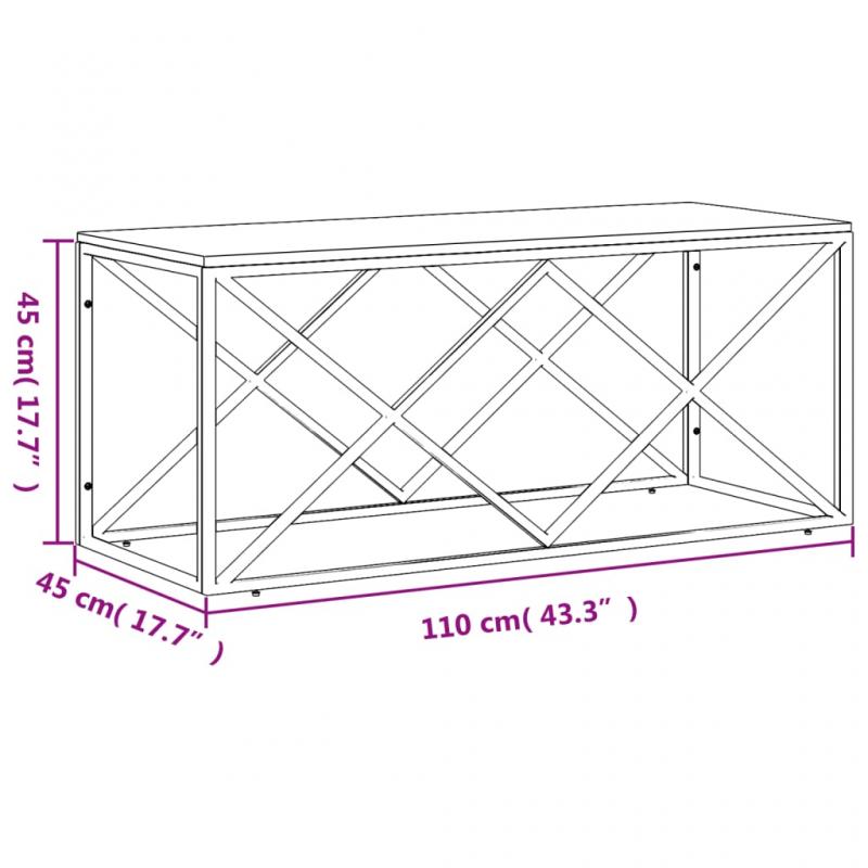 Soffbord rostfritt stl silver och massivt tervunnet tr 110x45x45 cm , hemmetshjarta.se