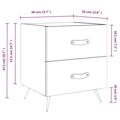 Sngbord Nattduksbord vit 40x35x47,5 cm , hemmetshjarta.se