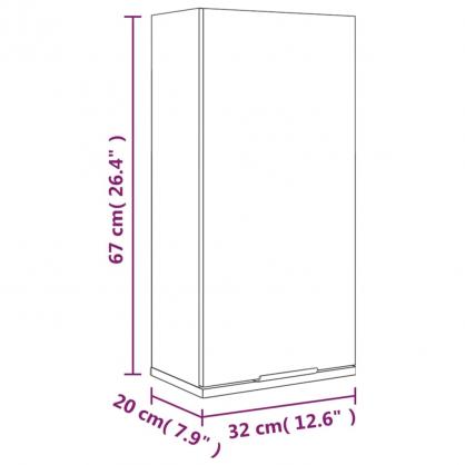 Badrumsskp vggmonterat 32x20x67 cm vit , hemmetshjarta.se