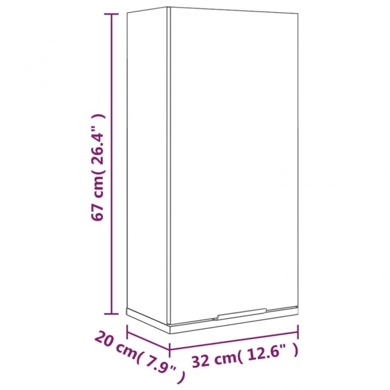 Badrumsskp vggmonterat 32x20x67 cm vit , hemmetshjarta.se