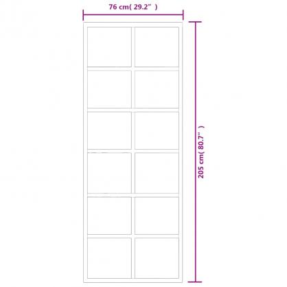 Skjutdrr ESG-glas och aluminium 76x205 cm svart , hemmetshjarta.se