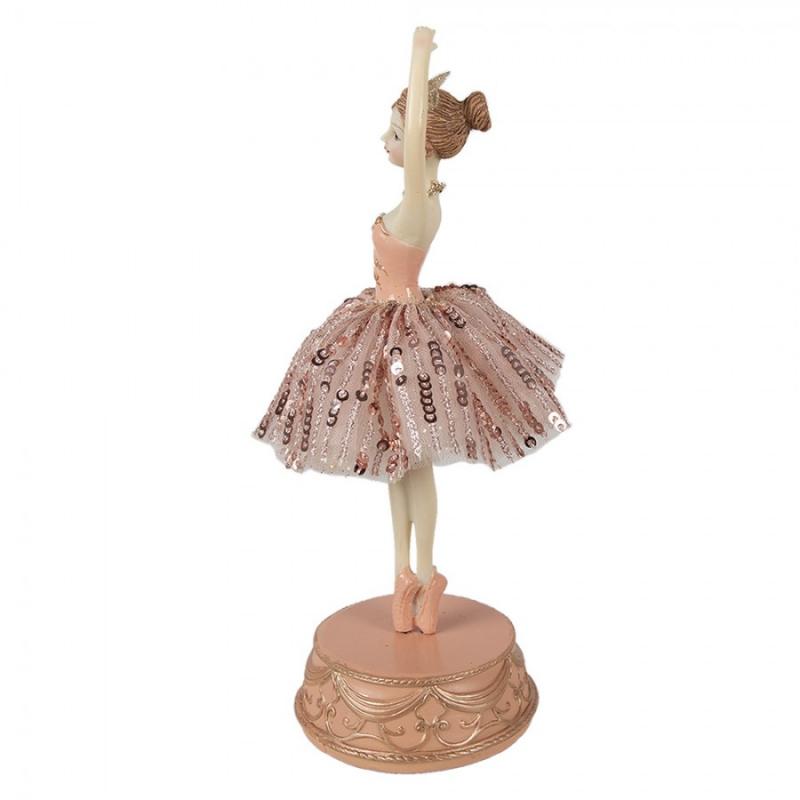 Dekoration Figur Speldosa Ballerina  11x29 cm Rosa Polyresin , hemmetshjarta.se