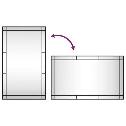 Vggspegel svart 60x100 cm rektangulr jrn , hemmetshjarta.se