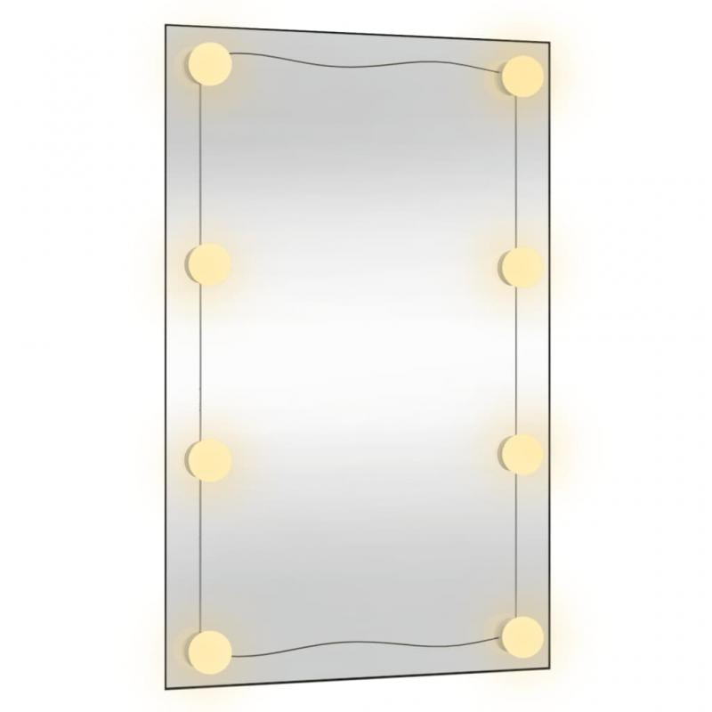 XX Vggspegel med LED-belysning rektangulr 50x80 cm glas , hemmetshjarta.se