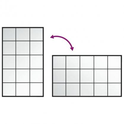 Vggspegel svart 100x60 cm metall , hemmetshjarta.se