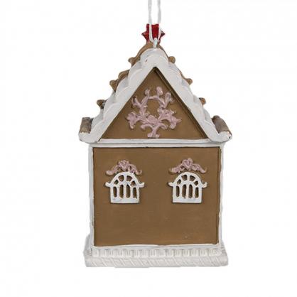 Julgranspynt 2-pack Pepparkakshus 6x4x9 cm Rosa , hemmetshjarta.se