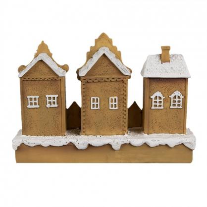 Juldekoration Pepparkakshus 13x4x10 cm Brun , hemmetshjarta.se