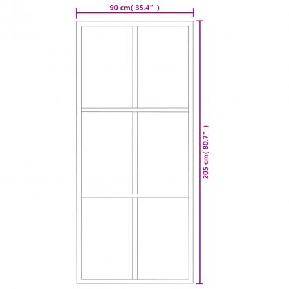 Skjutdrr ESG-glas och aluminium 90x205 cm svart , hemmetshjarta.se