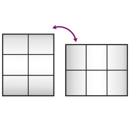 Vggspegel svart 50x60 cm rektangulr jrn , hemmetshjarta.se
