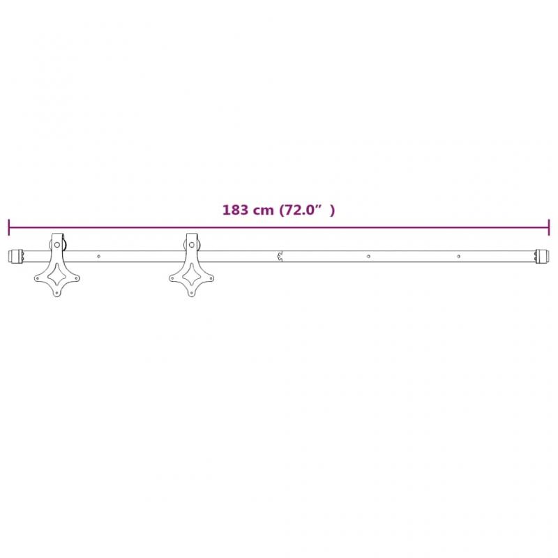 Skjutdrrsbeslag 183 cm stl vit , hemmetshjarta.se