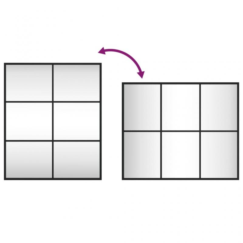 Vggspegel svart 50x60 cm rektangulr jrn , hemmetshjarta.se