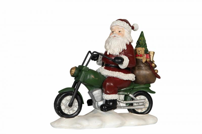 Juldekoration Tomte P Moped Poly 22,5x11x21cm , hemmetshjarta.se