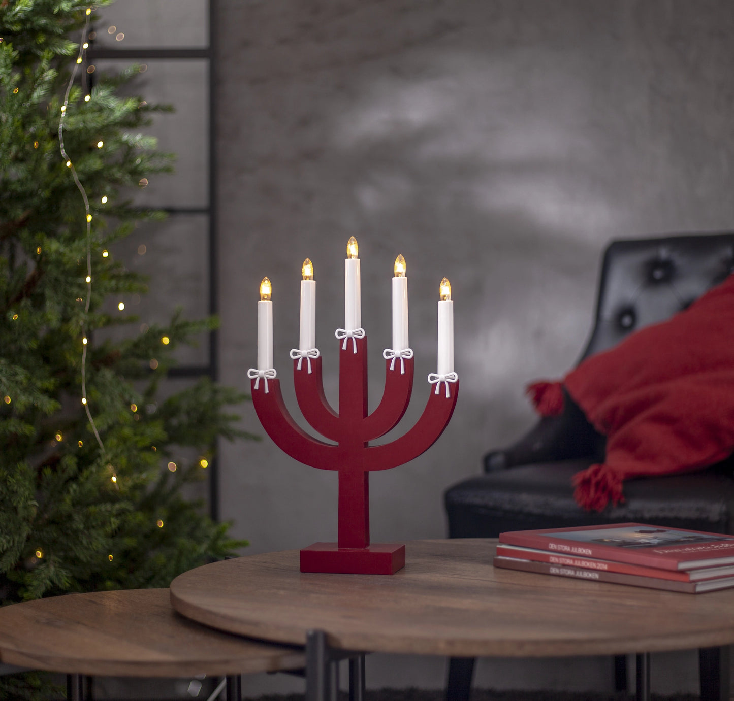Adventsljusstake Ljusmanschett 7-pack Vit