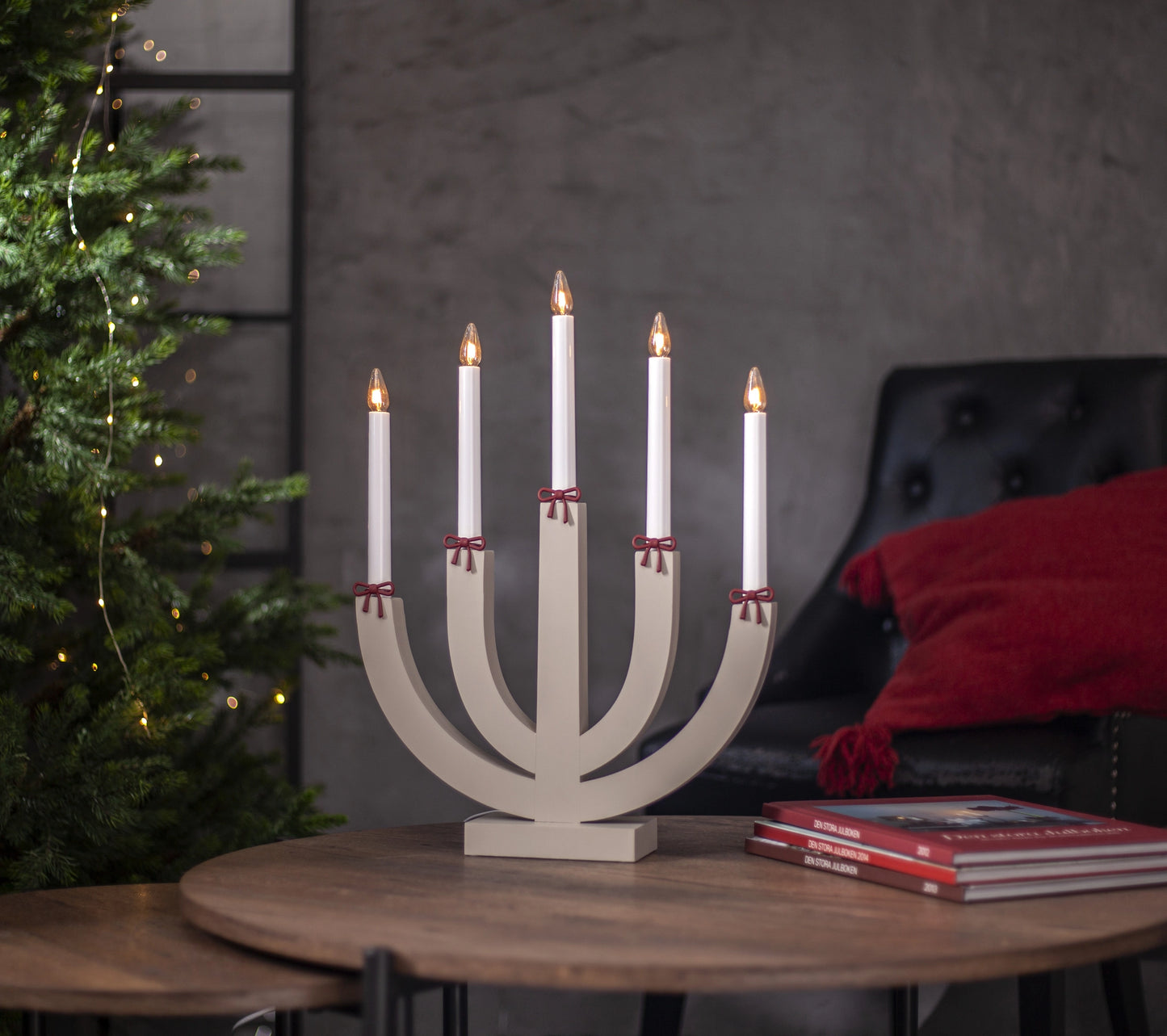 Adventsljusstake Ljusmanschett 7-pack Röd