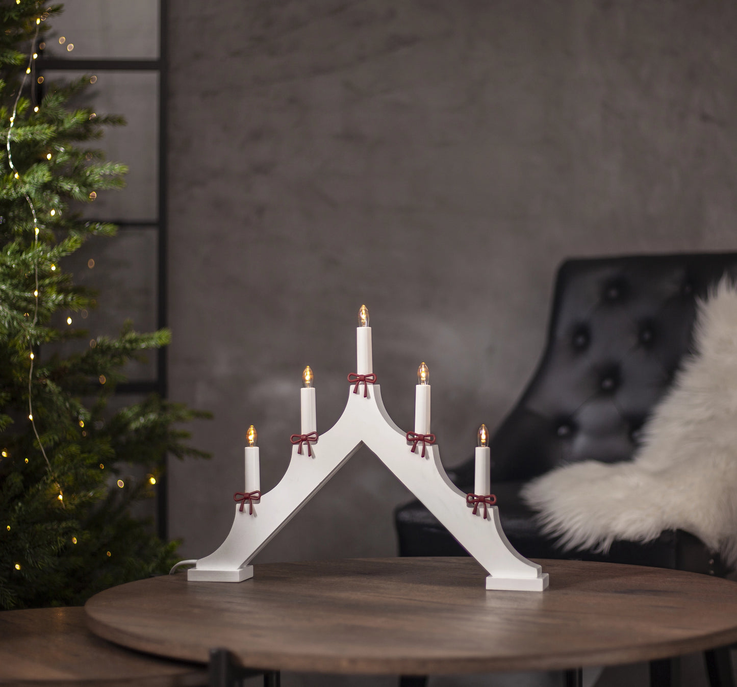 Adventsljusstake Ljusmanschett 7-pack Röd