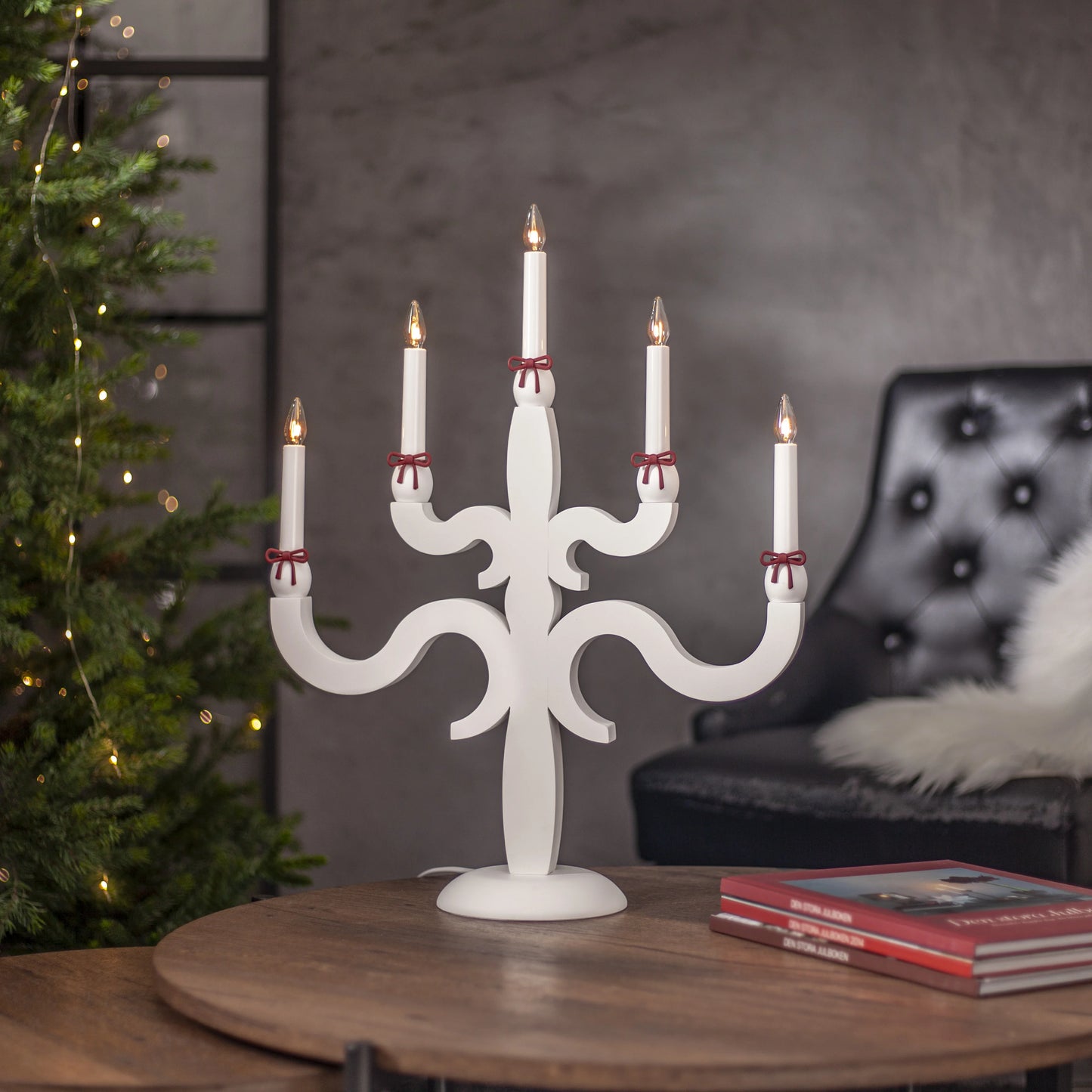 Adventsljusstake Ljusmanschett 7-pack Röd