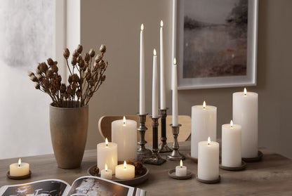 LED Värmeljus 2-pack Flamme Flow 7x5,5cm Vit