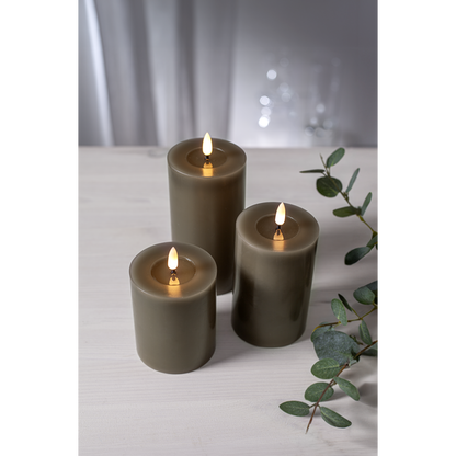 LED Blockljus Flamme Flow Mullvad 17,5 cm