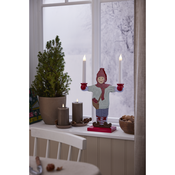 LED Blockljus Flamme Flow Mullvad 17,5 cm