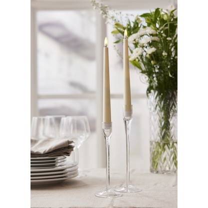 LED Antikljus 2-pack Flamme Candy Gul