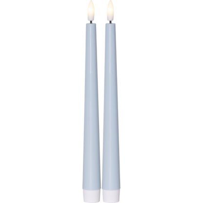 LED Antikljus 2-pack Flamme Candy Blå