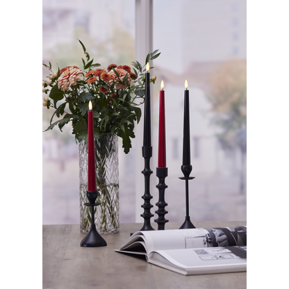 LED Antikljus 2-pack Flamme Candy Svart