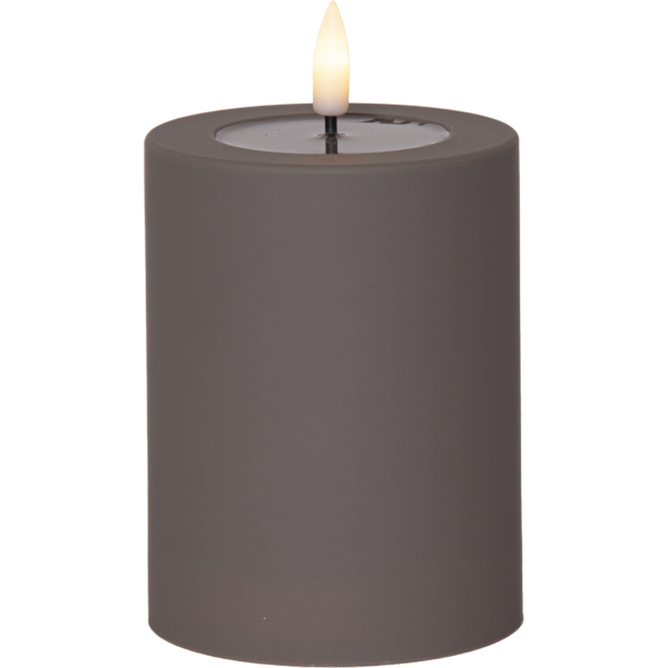 Batteridrivet LED Blockljus UTOMHUS Flamme Soft Mullvad 12,5 cm