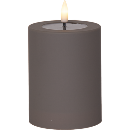 Batteridrivet LED Blockljus UTOMHUS Flamme Soft Mullvad 12,5 cm