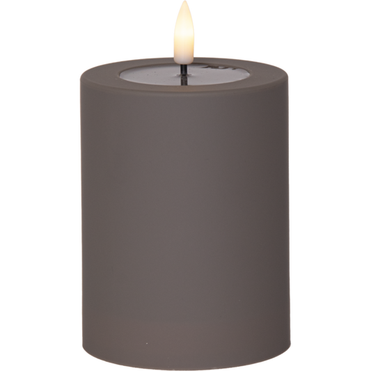 LED Blockljus UTOMHUS Flamme Soft Mullvad 12,5 cm