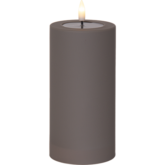 LED Blockljus UTOMHUS Flamme Soft Mullvad 17,5 cm